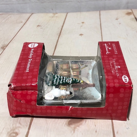 Hallmark Ornament Thomas Kinkade Holiday Painter of Light Snowman Christmas Tree - Picture 6 of 13